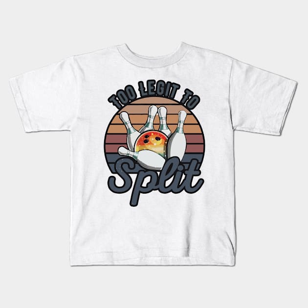 Bowling too legit to split Kids T-Shirt by Griseldasion_shop